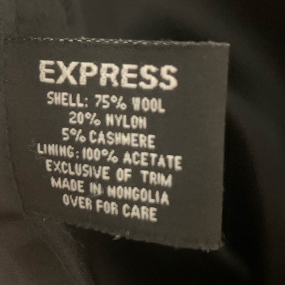 Express Black Winter Coat Size 10 - Picture 6 of 7